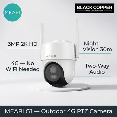 Meari G1 Outdoor Wired 4G PTZ Camera – 2K No-WiFi-Needed Security Camera