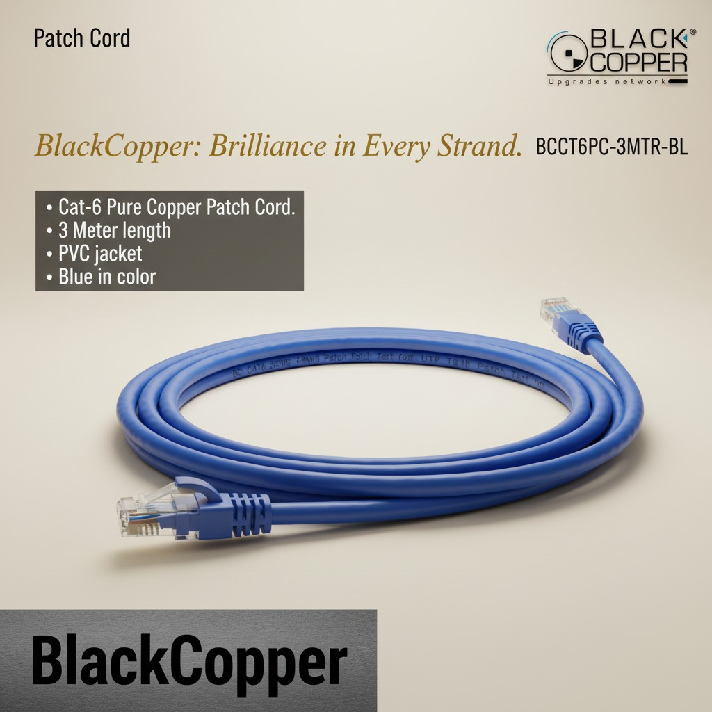 BlackCopper BCCT6PC-3MTR-BL