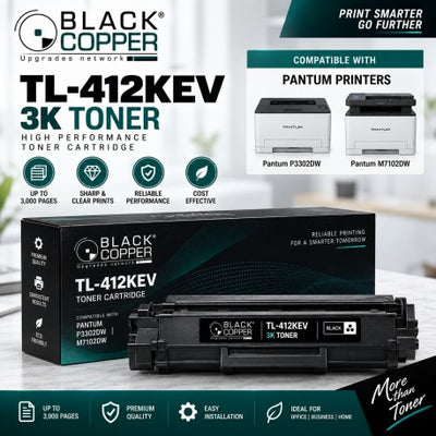 BlackCopper TL-412KEV black toner cartridge 3K for Pantum P3302DW and M7102DW printers