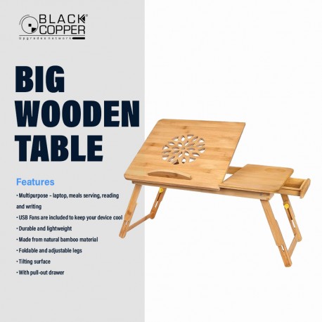 BlackCopper Wood-Laptop-Table-Big